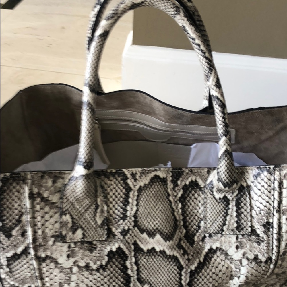 Paolo Bentini Python Print Tote .. Made In Italy - image 2
